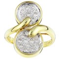 14k Two-tone Gold 2/5ct TDW Diamond Figure-8 Ring (H-I, SI) (Size 6.25)