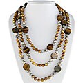 Maddy Emerson FW Pearl and Tiger's Eye Necklace