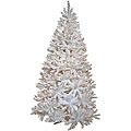 Crystal Fir 7.5-foot Pre-lit White Christmas Tree