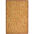 Handmade Pasley Camel Wool Rug (7'9 x 9'9)