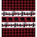 Fleece Bear Plaid Throw