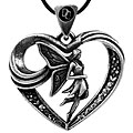 Pewter Fairy Heart Necklace