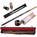 Red Sword 2-piece Pool Cue with 6 Replacement Tips
