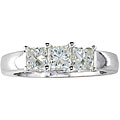 14k Gold 1 1/2ct TDW 3-stone Princess Diamond Ring (H-I, I1-I2)