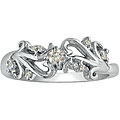 10k White Gold 1/6ct TDW Diamond Vine Ring