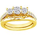 14k Gold 1ct TDW Round Diamond Bridal Ring Set (G-H, SI2)