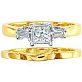 14k Gold 1/2ct TDW Diamond Princess Bridal Ring Set (G-H, I1)