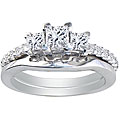 14k White Gold 1ct TDW Diamond Bridal Ring Set (G-H, SI1)