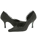 Cynthia Rowley Sincere Grey Flannel/Black Lace/Black Kid Heel