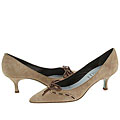 Cynthia Rowley Solo Tan Vintage Suede/Dark Brown Suede Stitching & Bow