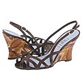 Cynthia Rowley Theron Dark Brown Metallic/Floral Cork