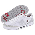 310 Motoring Hurricane White Leather/Gray Embossed Nubuck