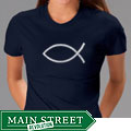 Los Angeles Pop Art Women's Jesus Fish T-shirt