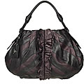 Prada Vitellino Mordo Black/ Purple Hobo Bag