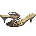 BCBGirls Danna Chocolate/Platino Woven Leather