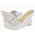 BCBGirls Barke White/Canvas Leather