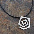 Sterling Silver Pentagon Maze Choker (Mexico)