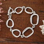 Sterling Silver 'Abstract Paths' Bracelet (Mexico)