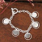 Sterling Silver 'Surreal Eclipse' Bracelet (Mexico)