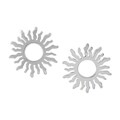 Sterling Silver Sun Stud Earrings