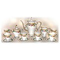 Flower Bloom Porcelain 15-piece Espresso Set