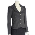 Atelier Women's Herringbone Rivet Blazer