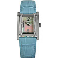 Bocara Diamonds Women's Blue Leather Strap Watch