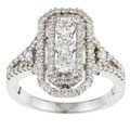 18k White Gold 1 1/4ct TDW Diamond Antique Ring (H, SI)