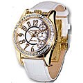 Haurex Women's Promise Crystal Chrono Goldtone Watch