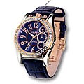 Haurex Women's Promise Crystal Chrono Blue Watch