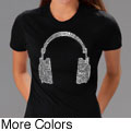Los Angeles Pop Art Women's 'Headphones' T-shirt