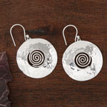 Sterling Silver Hammered Maze Necklace (Mexico)