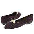 Rangoni of Florence Oste Eggplant Kilt Suede W/Tiffany Suede