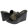 Donald J Pliner Stima Black Oilskin Sandals