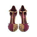 Betsey Johnson Kell Wine/Gold Satin
