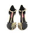 Betsey Johnson Kell Black/Gold Leather