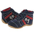 DKM Kid Shoes Michi 12 Hi-Top (Infant/Toddler) Ocean/Ziegel (Blue/Red Suede)