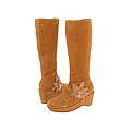 A Line Kids 12-6018 (Toddler/Youth) Cognac/Atanado Flower