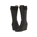 DKNY Sharon-Lace Up Wedge Dark Brown