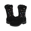 Nina Kids Two Step Cowgirl Boot (Toddler/Youth Black Suede