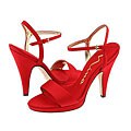 Nina Lalaney-LS Red Rouge Luster Satin