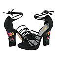 J Lo Flutter Black Satin