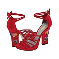 J Lo Flutter Red Satin