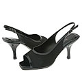 Vaneli Heille Black Pesca Fab W/Black Patent