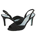 Cynthia Rowley Sorvino Black Satin/Crystal Buckle