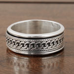 Sterling Silver Infinite Links Spinner Band (Mexico)