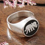 Sterling Silver Royal Elephant Ring (Mexico)
