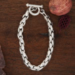 Sterling Silver Handmade 'Droplets' Chain Bracelet (Mexico)