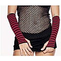 Nylon Striped Arm Warmers