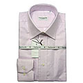 Guy Laroche Men's Pink Checkered Dress Shirt